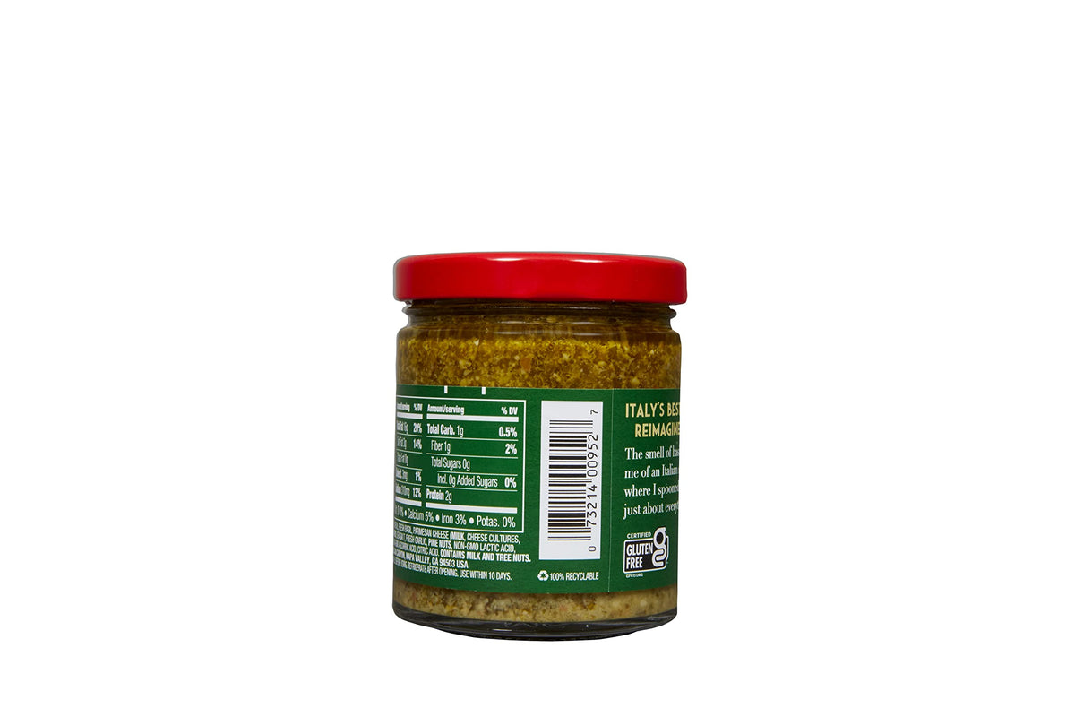 Mezzetta Artisan Ingredients Basil Pesto 6.25 Ounce Jar - Traditional Italian Pesto Alla Genovese With Fresh Basil, Parmesan & P