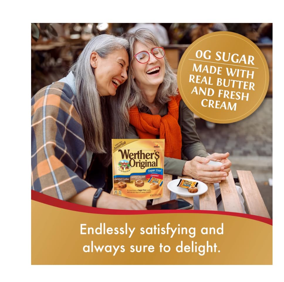 Werthers Original Hard Candy (7.70 OZ (Pack of 2) | Individually Wrapped Hard Candy,Sugar Free Caramel Candy |