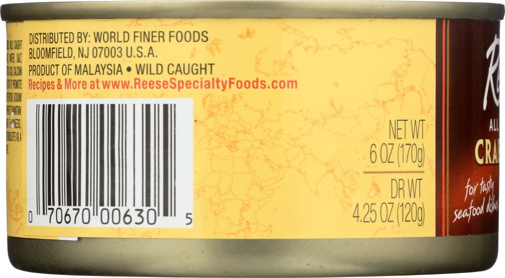 Reese All White Crabmeat, 6-Ounces (Pack Of 12)