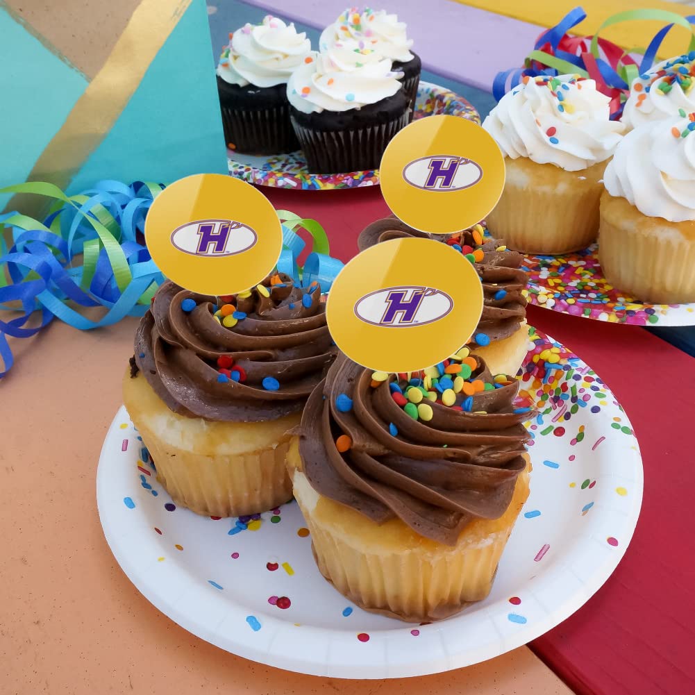 Hunter College Secondary Logo Cupcake Picks Toppers Decoration Set Of 6