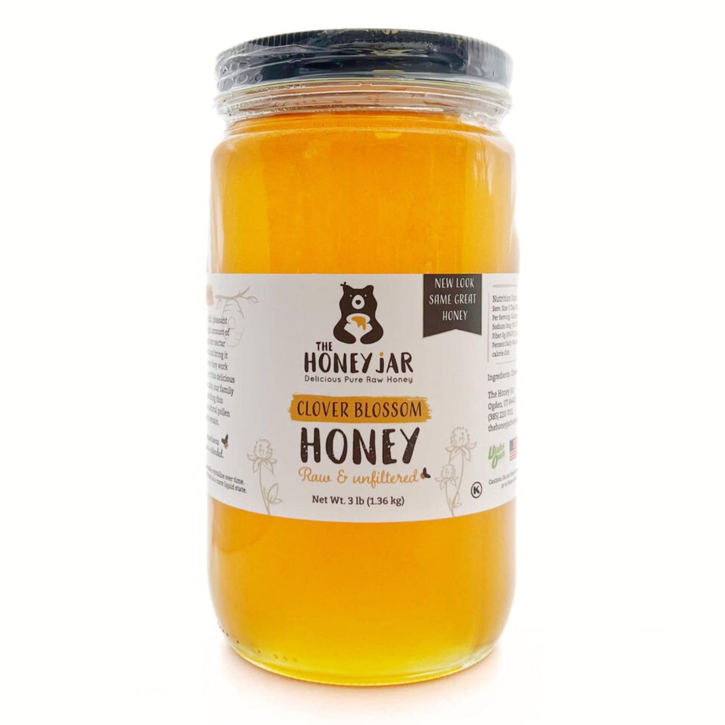 The Honey Jar Raw Clover Honey - Unfiltered And Unpasteurized Honey - Pure Honey Sourced From Family-Owned Farms In The Usa - 3