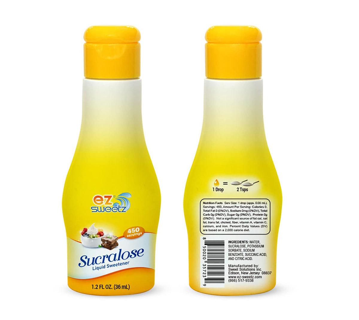 EZ-Sweetz (1.2oz - Liquid Sweetener 450 Servings/Bottle | 1Pack)