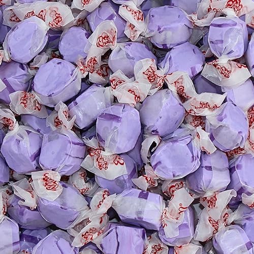 Grape Salt Water Taffy - Individually Wrapped Assorted Flavors - Old Fashion Saltwater Taffy Candy Bulk, by Queen City Candy Cav