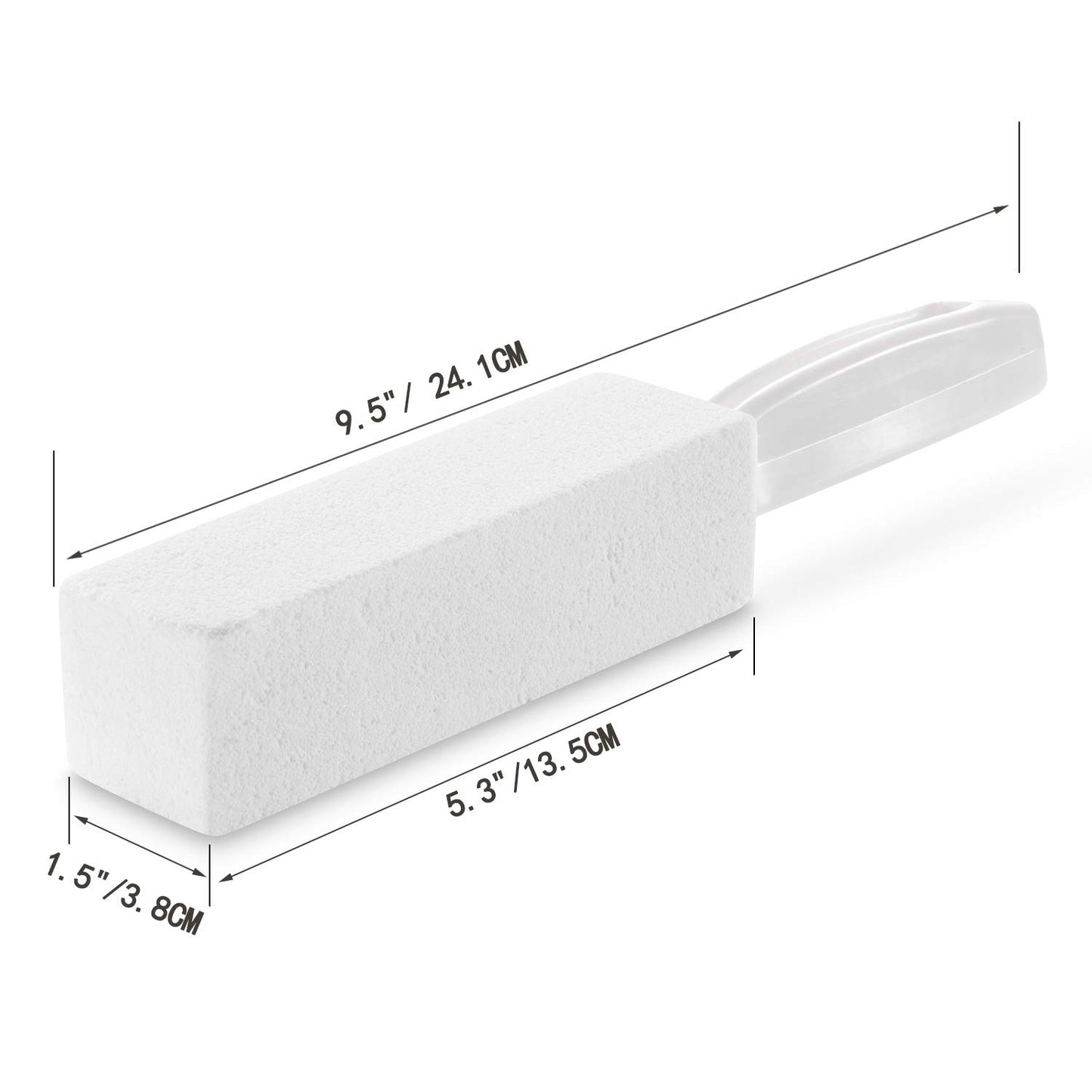 2 Pack Pumice Stone For Toilet Bowl Cleaning With Handle, Scouring Stick Remove Toilet Bowl Hard Water Rings, Calcium Buildup An