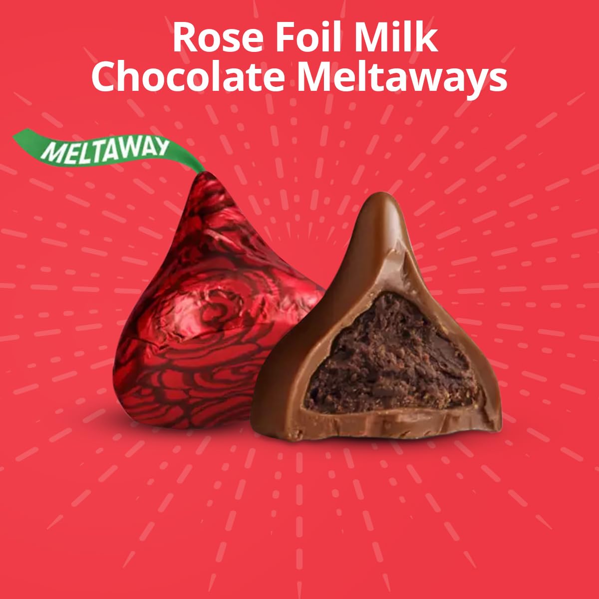 Meltaway Kisses, 4Lb Pack Of Chocolate Roses Individually Wrapped Bulk, Ideal Valentine Hersheykisses For Valentines Day Surprises, Perfect Valentines Chocolates For Romantic Gifts