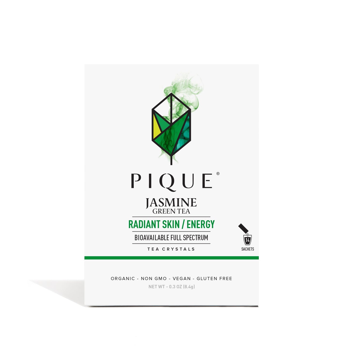 PIQUE Pique Organic Jasmine Green Tea Crystals - 14 Count (Pack of 1) - GT3-14