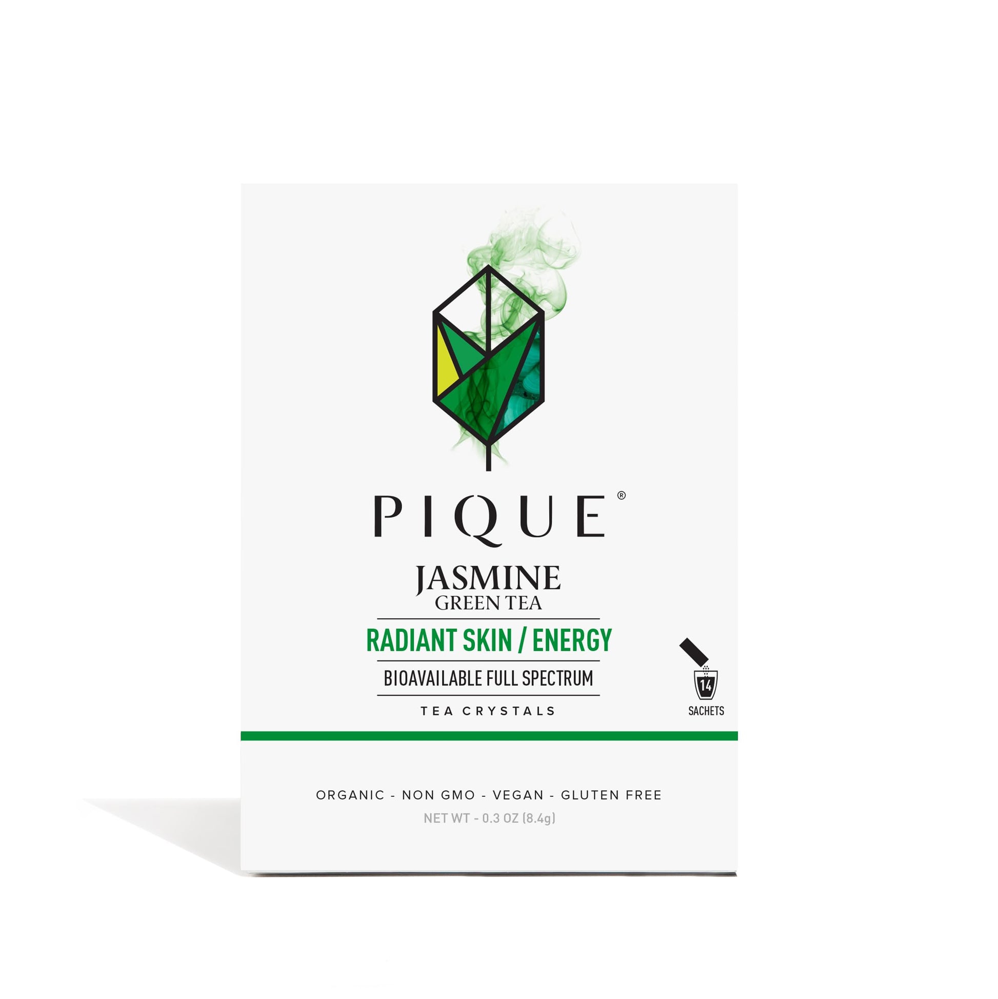 PIQUE Pique Organic Jasmine Green Tea Crystals - 14 Count (Pack of 1) - GT3-14