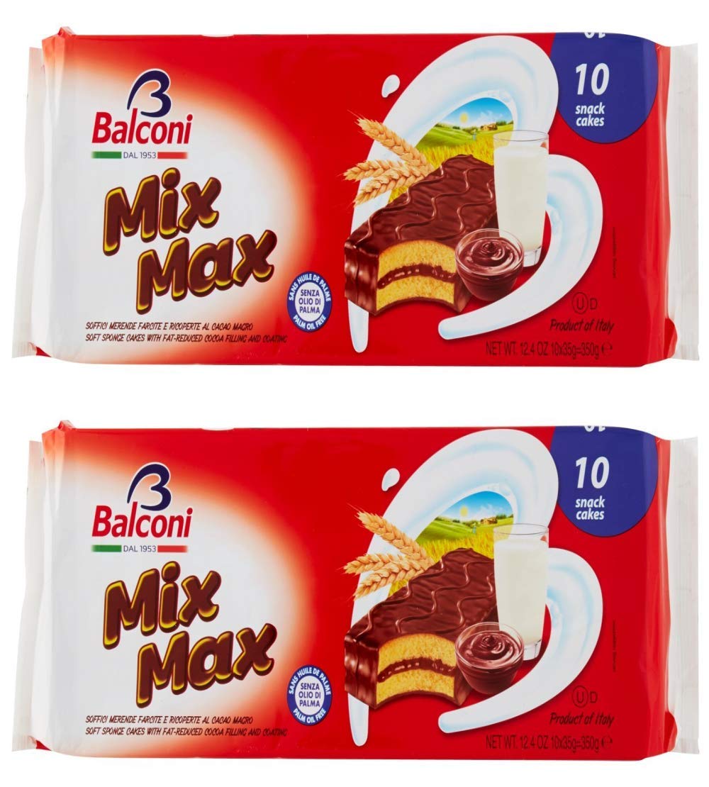 Balconi Mix Max Cake Bars (10 per pack - 350g) - Pack of 2
