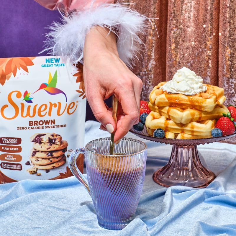Swerve Brown Sugar Substitute Sweetener, Zero Calorie, Keto Friendly, 48 Ounce