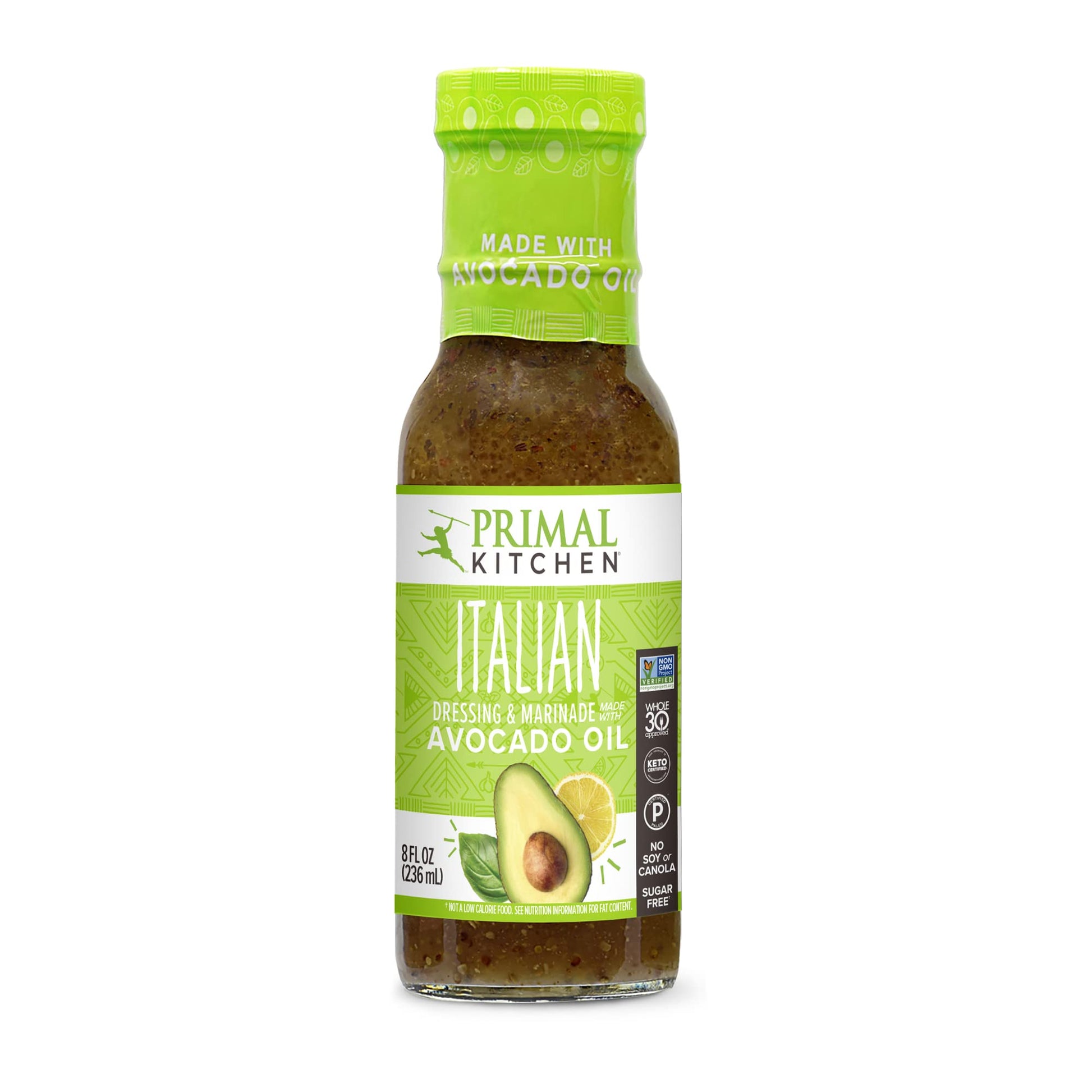 Primal Kitchen Italian Vinaigrette & Marinade Salad Dressing made with Avocado Oil, Whole30 Approved, Certified Paleo, and Keto 