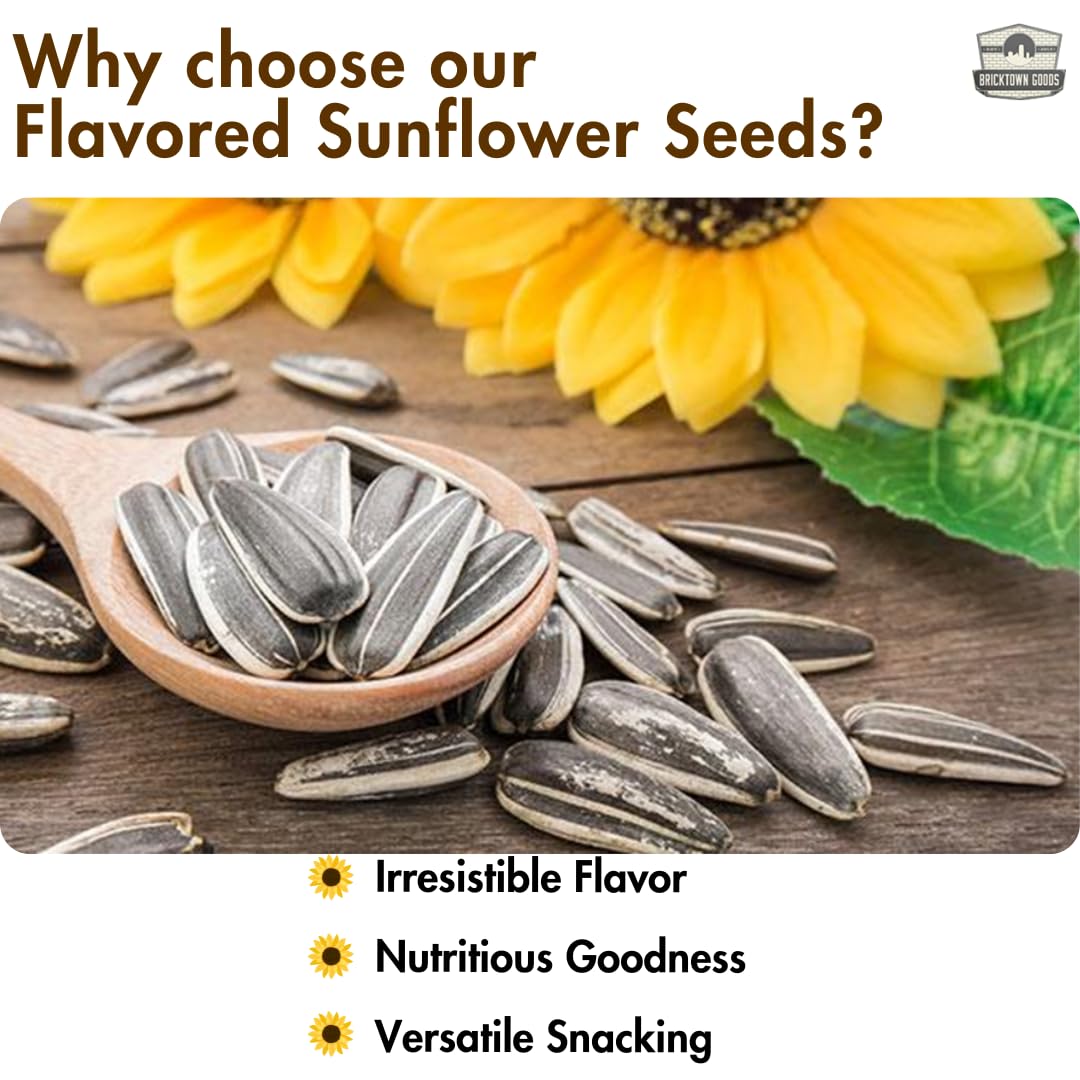 Bricktown Goods BBQ Pit Flavored Sunflower Seeds - Roasted In-Shell - 24 oz Total (3 Pack)
