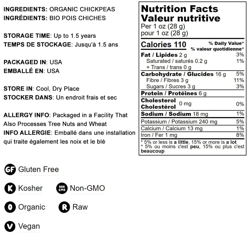 Food To Live Gluten Free Organic Chickpea Flour, 16 Pounds Non-Gmo, Finely Milled Dried Garbanzo Beans, Vegan, Kosher, Bulk. Hig