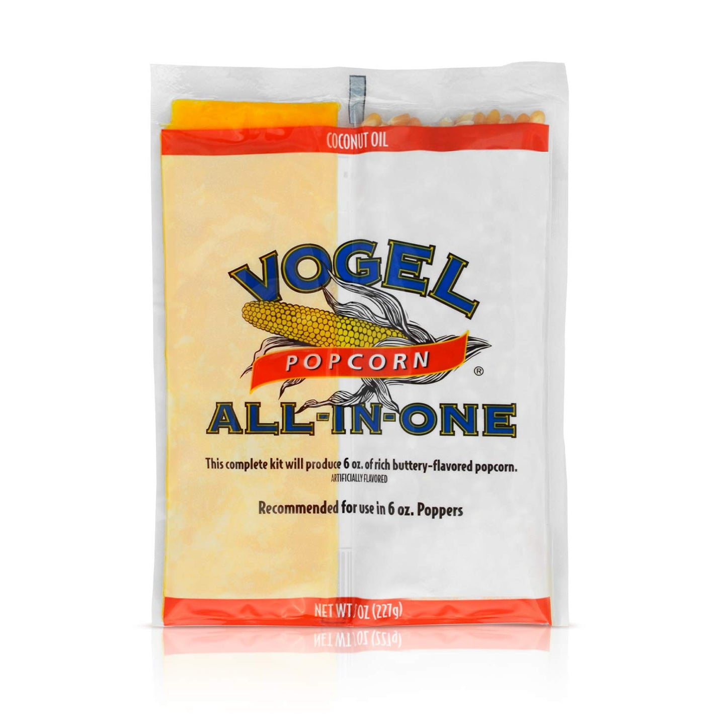 Vogel Popcorn All-in-One Coconut Oil Buttery Flavored Popcorn, 8oz, Pack of 36, Model NT0008