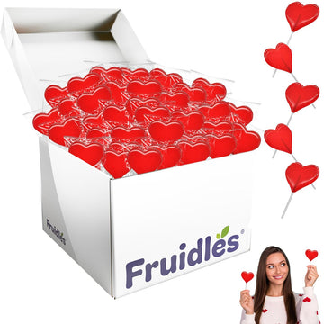Valentine'S Heart Lollipops Candy, Red Heart Shaped Hard Candy Suckers, Individually Wrapped, 12G Lollipop, Approx. 225 Pops, 5 Pounds (Bulk)