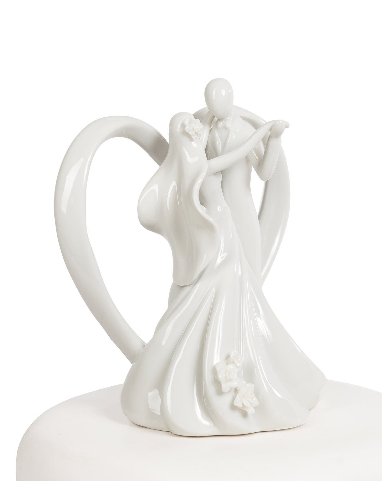 Wedding Collectibles Stylized Dancing Heart Wedding Cake Topper