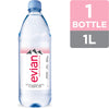 Evian Natural Spring Water, 1 L bottle