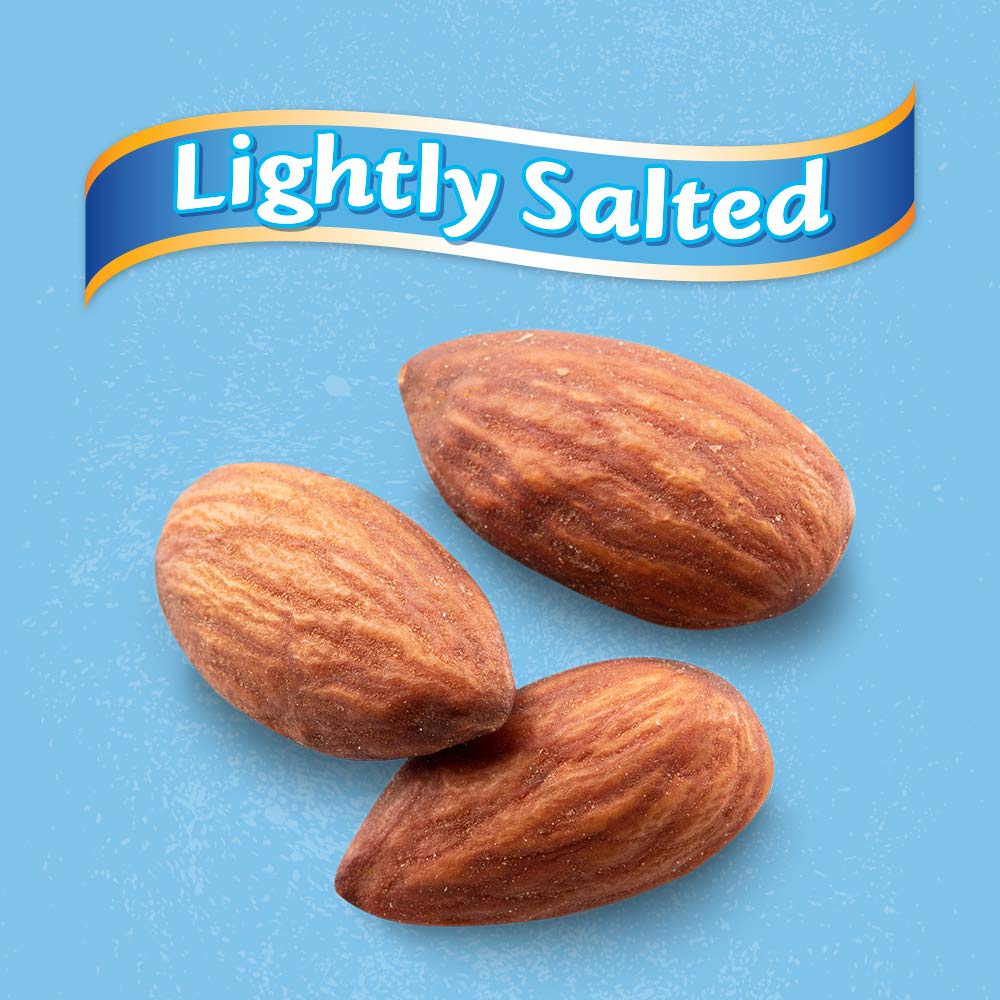 Blue Diamond Almonds, Low Sodium, Lightly Salted Flavored Snack Nuts, Single Serve Bags (1.5 Oz. Tubes, Pack Of 12)