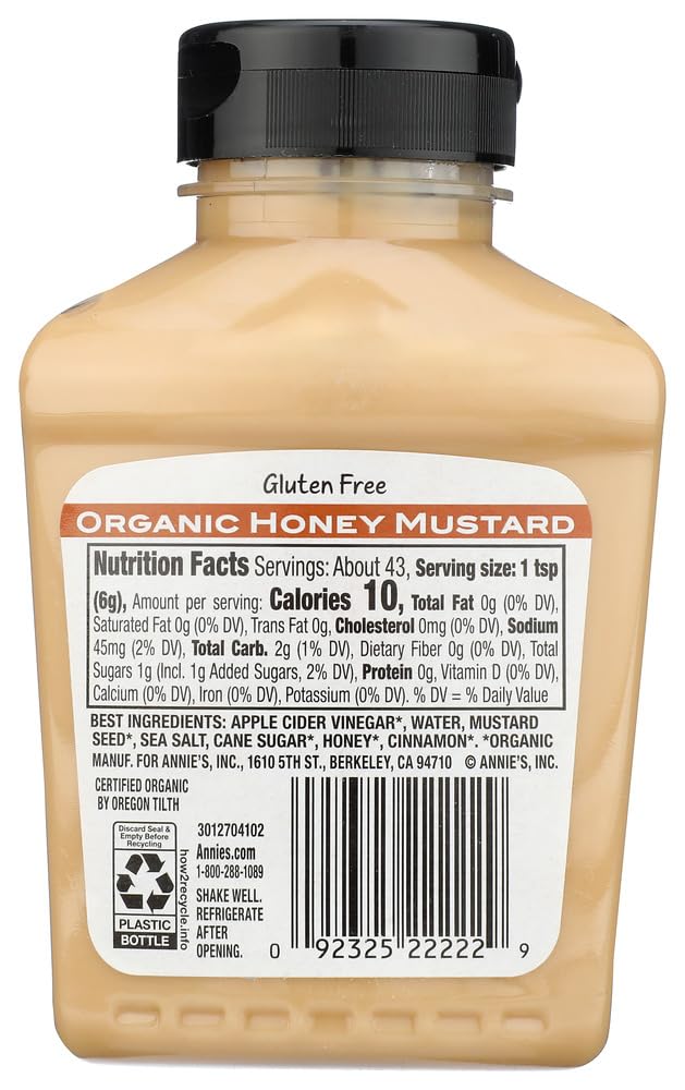 Organic Honey Mustard 9 Ounces (Case Of 3)