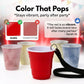 Redcupliving Reusable Red Plastic Shot Cup with Lanyard, 2 oz