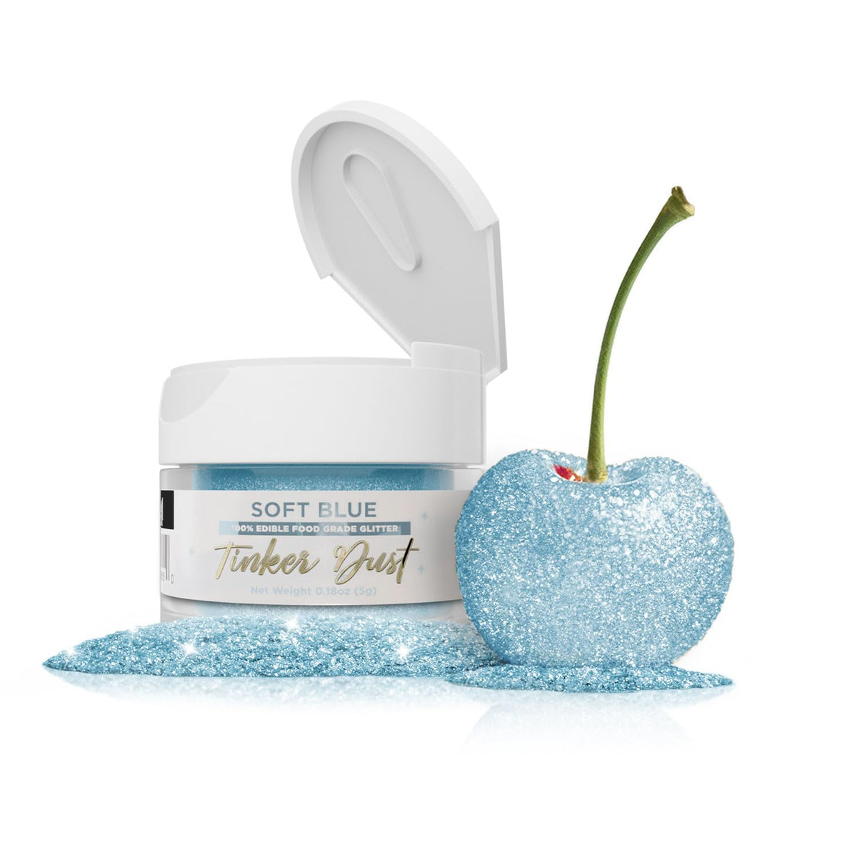 Bakell Tinker Dust - Soft Blue (5G 1X Jar) | Edible Glitter For Cakes, Cupcakes, Cake Pops, Drinks