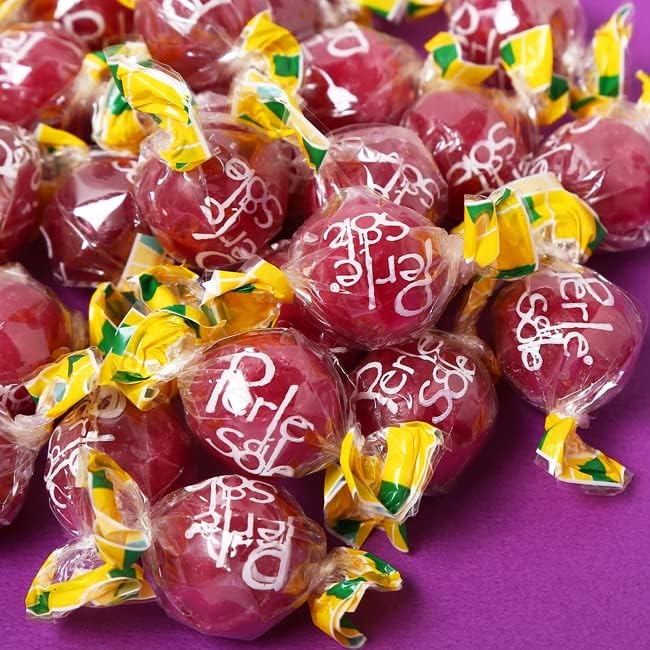 Perle di Sole Italian Candy - Blueberry Hard Candy with a Tart Fizzy Filling - Italian Candy Individually Wrapped (7.05 oz | 200