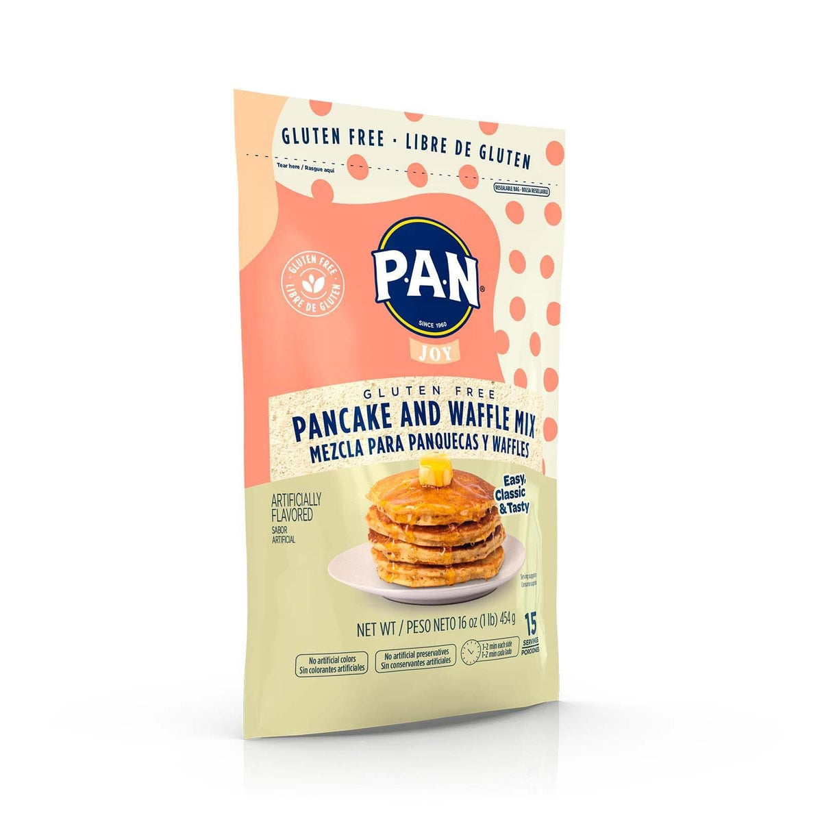 P.A.N Pancake and Waffle Mix - Gluten Free 1 lb. (Pack of 2)