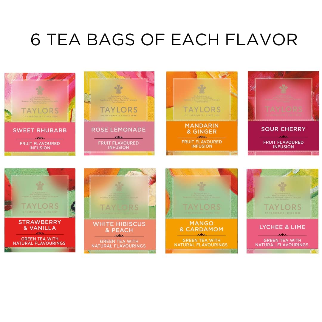 Taylors Of Harrogate Green Tea & Herbal Infusions Variety Box, 48 Count