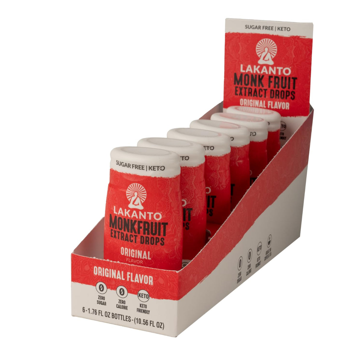Lakanto Liquid Monk Fruit Extract Drops - Zero Calorie, Zero Sugar, Keto Drink Sweetener, Sugar Substitute, On The Go, Tea, Coff