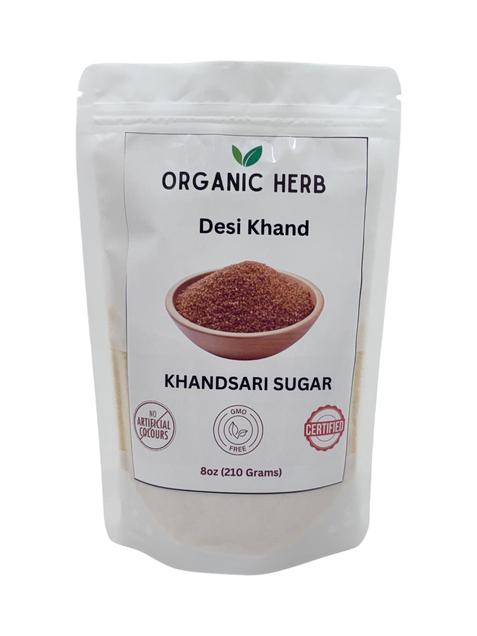 Generic Organic Herb Desi Khand Brown Sugar, Premium Quality, 8 oz Pack