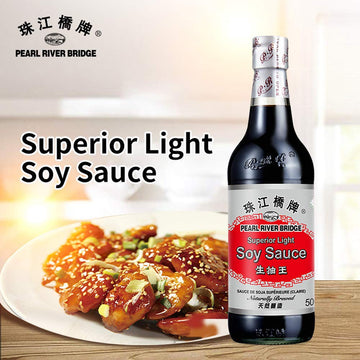Pearl River Bridge Superior Light Soy Sauce, 16.9 Fl Oz - Authentic Asian Flavor, Ideal for Cooking and Dipping