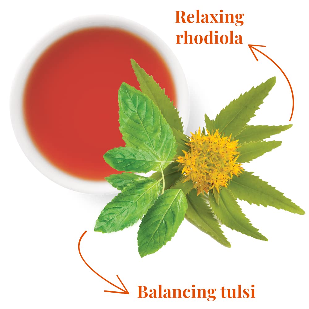 The Republic of Tea Stress Suppress Herbal Tea, Organic, Caffeine Free, Tulsi & Rhodiola, 36 Tea Bags