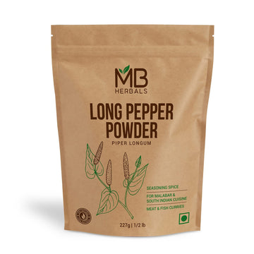 Mb Herbals Long Pepper Powder 227G (Half Pound) | Piper Longum | Seasoning For Meat Fish Malabar & South Indian Curries | Strong