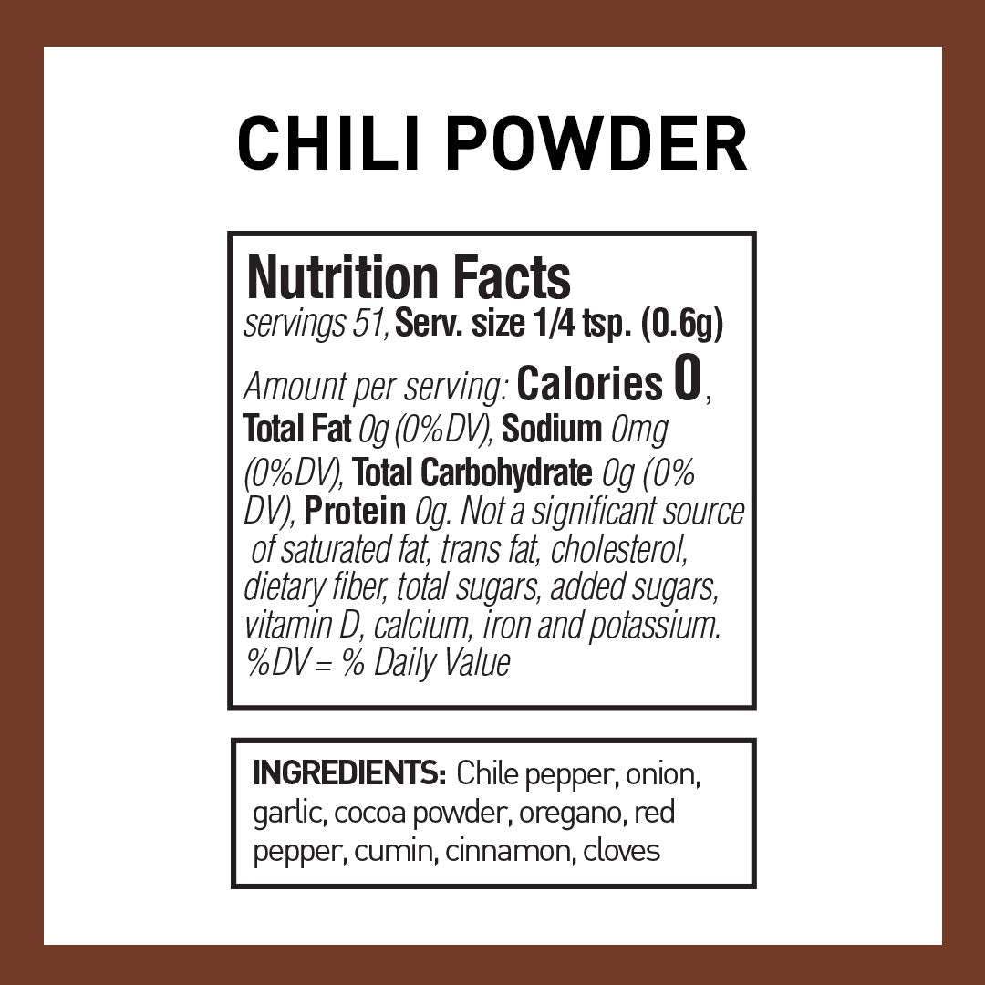 The Spice Hunter Chili Powder Blend, 1.1 Ounce Jar (Pack of 48)