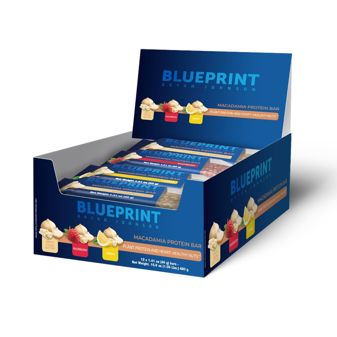 Blueprint Bryan Johnson Macadamia Bars - Variety Pack