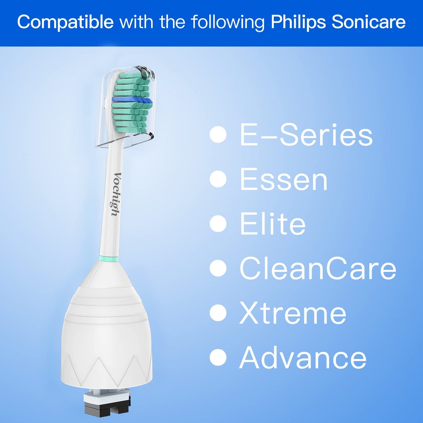 Vochigh Replacement Toothbrush Heads Compatible With Philips-Sonicare: Fits E-Series Hx7022 Cleancare & Xtreme Screw-On Electric