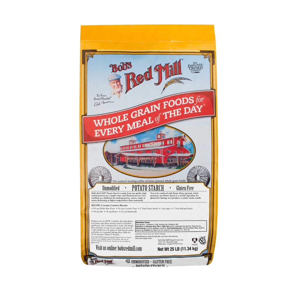 Bobs Red Mill Potato Starch, 25 Pound Package, Model 1444B25