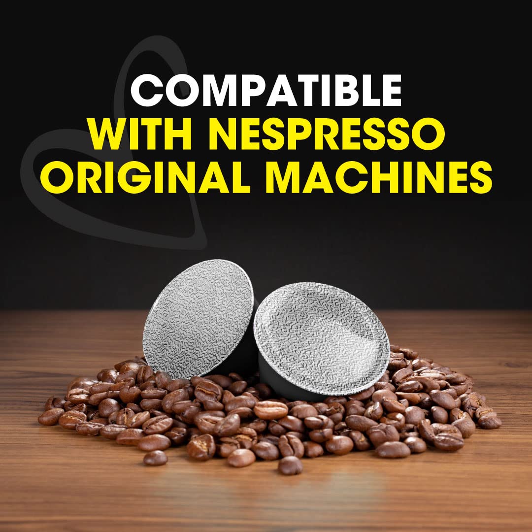 DELICITALY Pure Italian Food Italian Coffee pods compatible with Nespresso Original machines  Italian Expresso capsules (100 Ristretto regular pods  100 Count (Pack of 1))