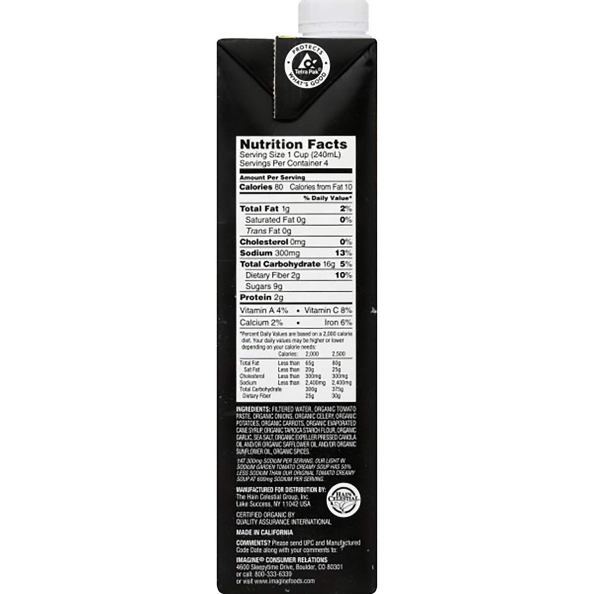 Imagine Organic Creamy Soup, Light Sodium Garden Tomato, 32 oz.