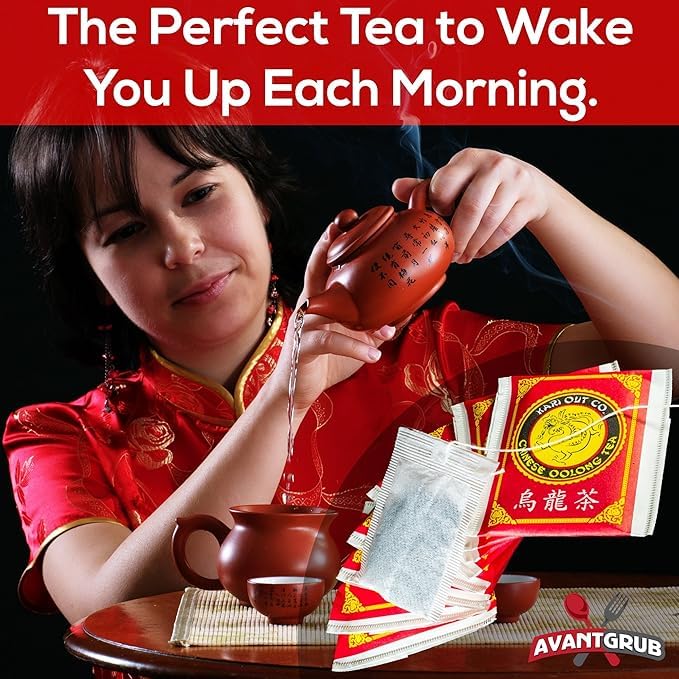 Avant Grub Oolong Tea Bags - 300 Pack Premium Chinese Tea Sachets for Hot/Iced Drinks - Semi-Fermented - 19.2 Oz