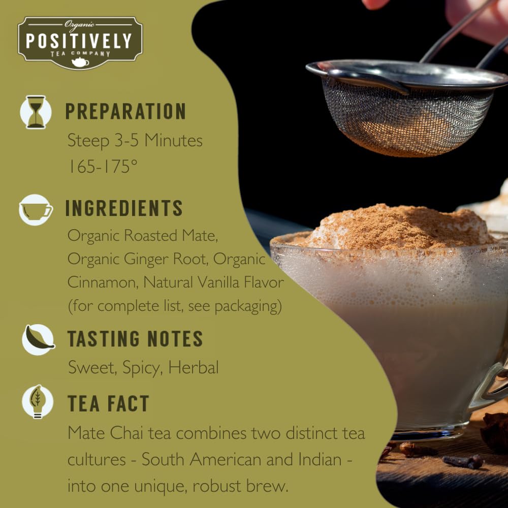 Organic Positively Tea Company Chai Tea Sampler Loose Leaf 4 Ounce Pack of 3