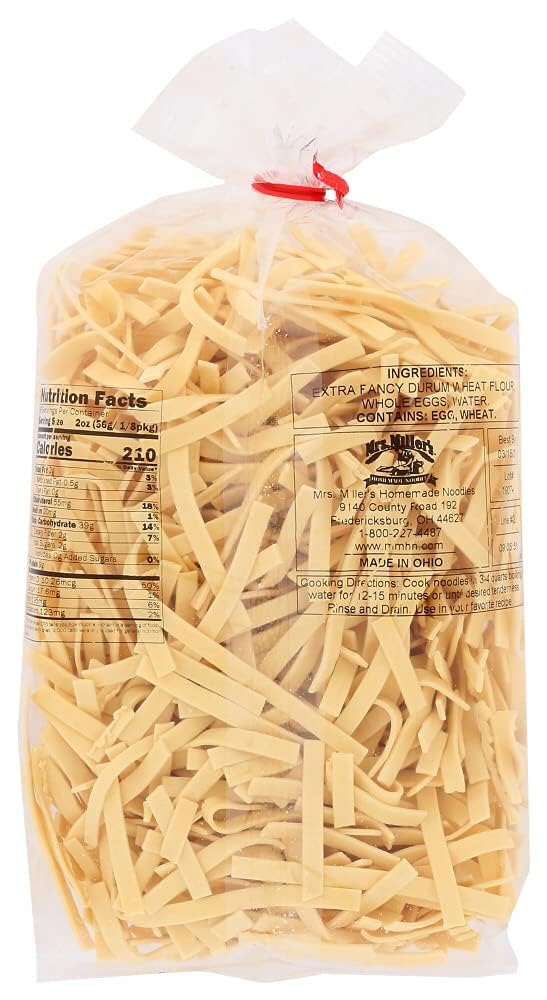 Mrs. Millers Old Fashioned Egg Noodles, Medium 16 Ounce (Pack of 4)