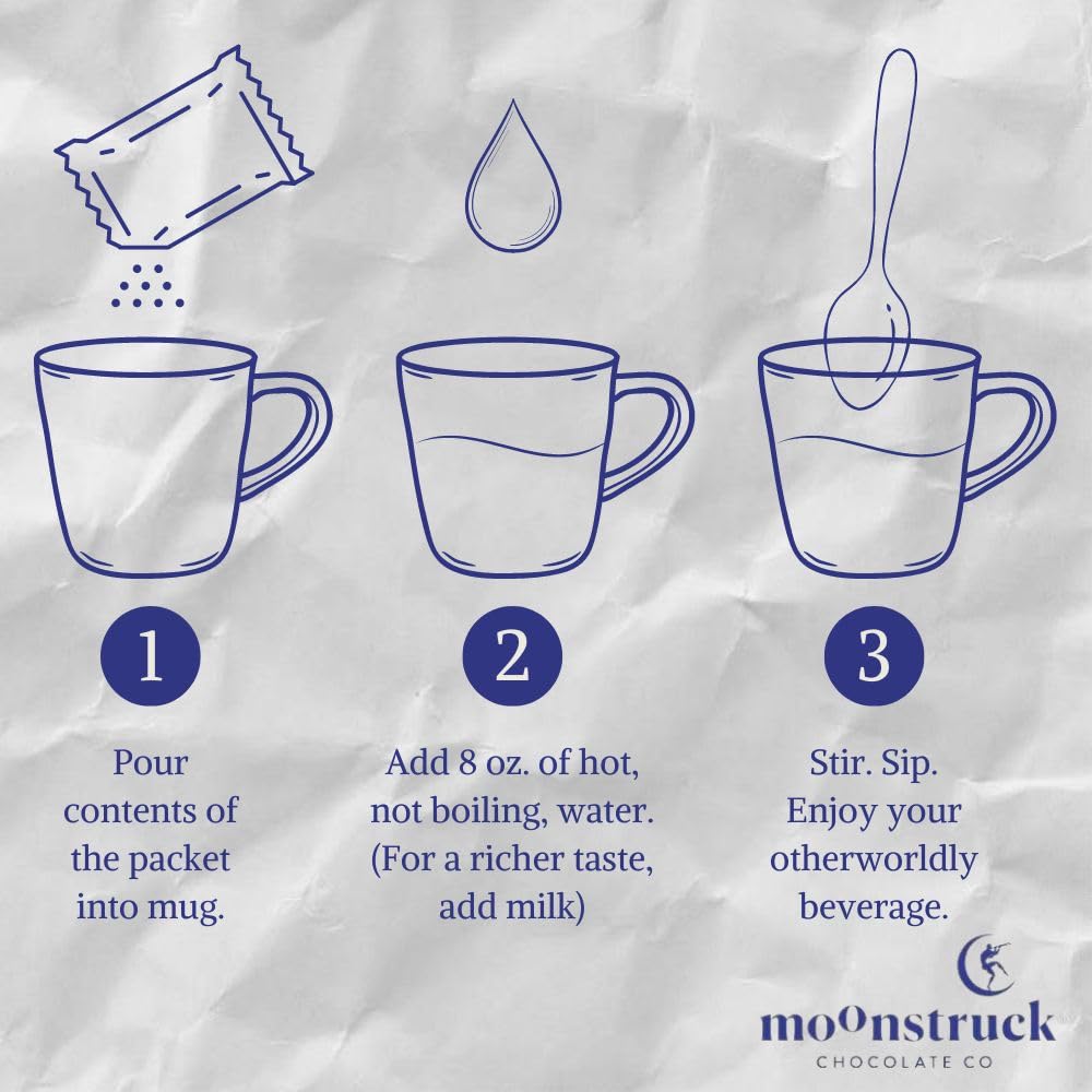 Moonstruck Single Serve Cinnamon And Almond Milk Hot Chocolate Packets, 8 Count (Pack Of 1)