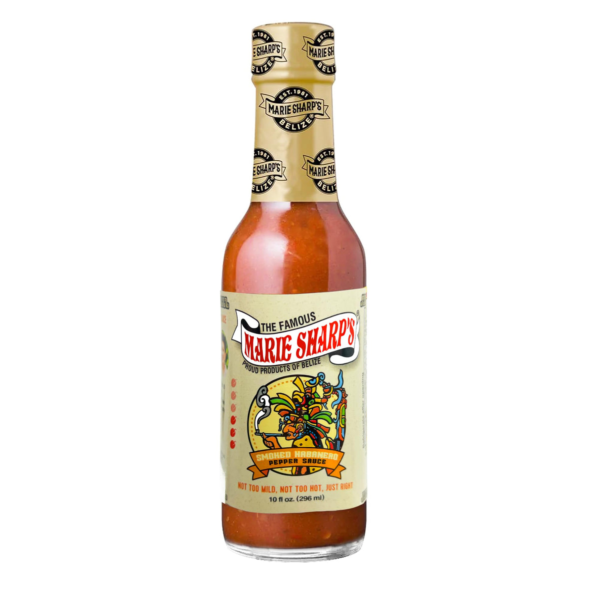 Marie Sharps Smoked Habanero Pepper Sauce  10 oz - Belizean Hot Sauce with Bold Smoke & Heat - All-Natural  Gluten-Free (Pack of 3)