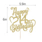 Arokippry Gold Glitter Happy 14Th Birthday Cake Topper - 14 Anniversarybirthday - Hello 14, Cheers To 14 Years,14  Fabulous Cake