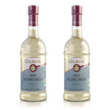 COLAVITA White Balsamic Vinegar, 2 Count, 17 Fl Oz (Pack of 2)