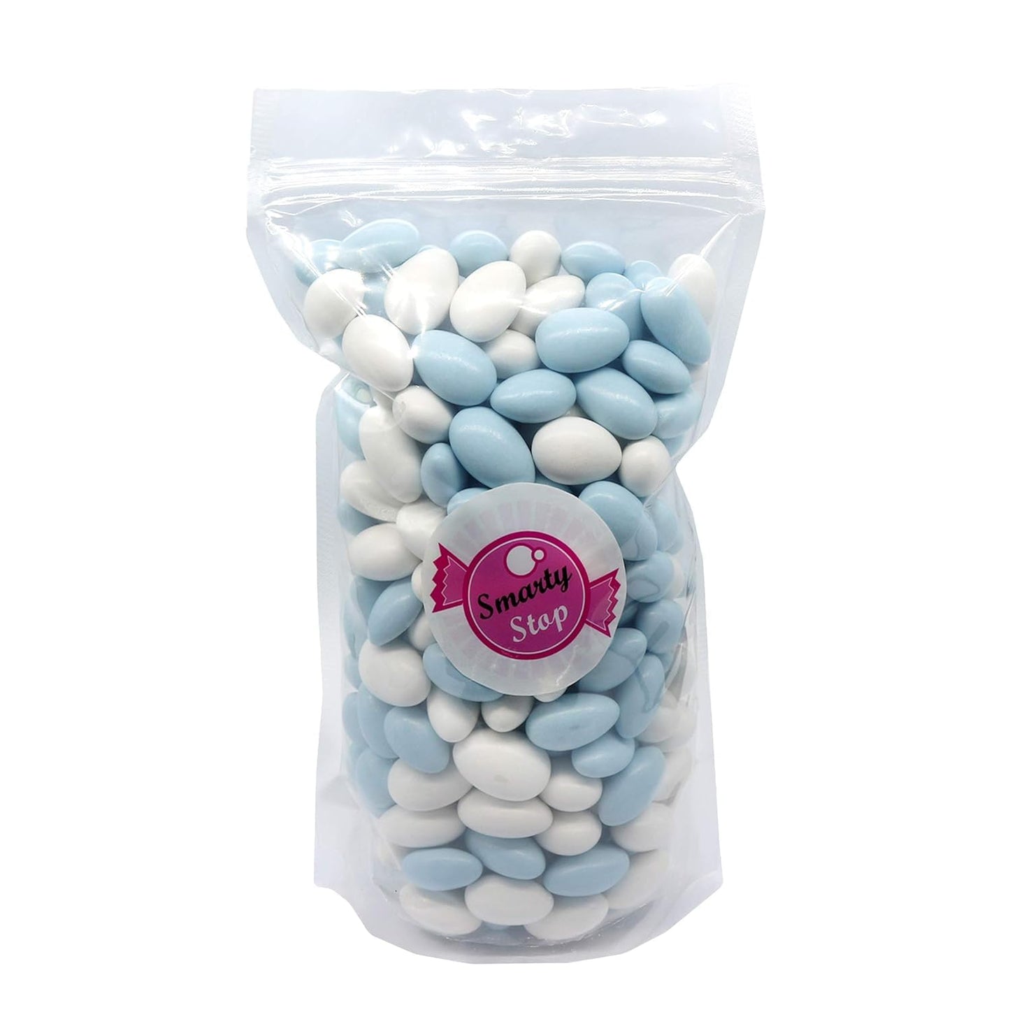 Smarty Stop Jordan Almonds - Blue & White, 1 Pound Pack