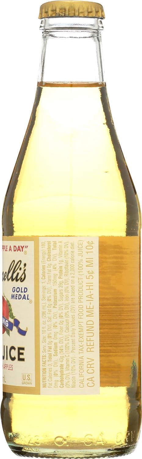 Martinellis Sparkling Apple Juice, 10 Fl Oz, Pack of 12, Plastic