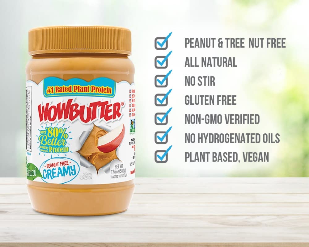 WOWBUTTER Spread Toasted Soy Creamy, 500 GR