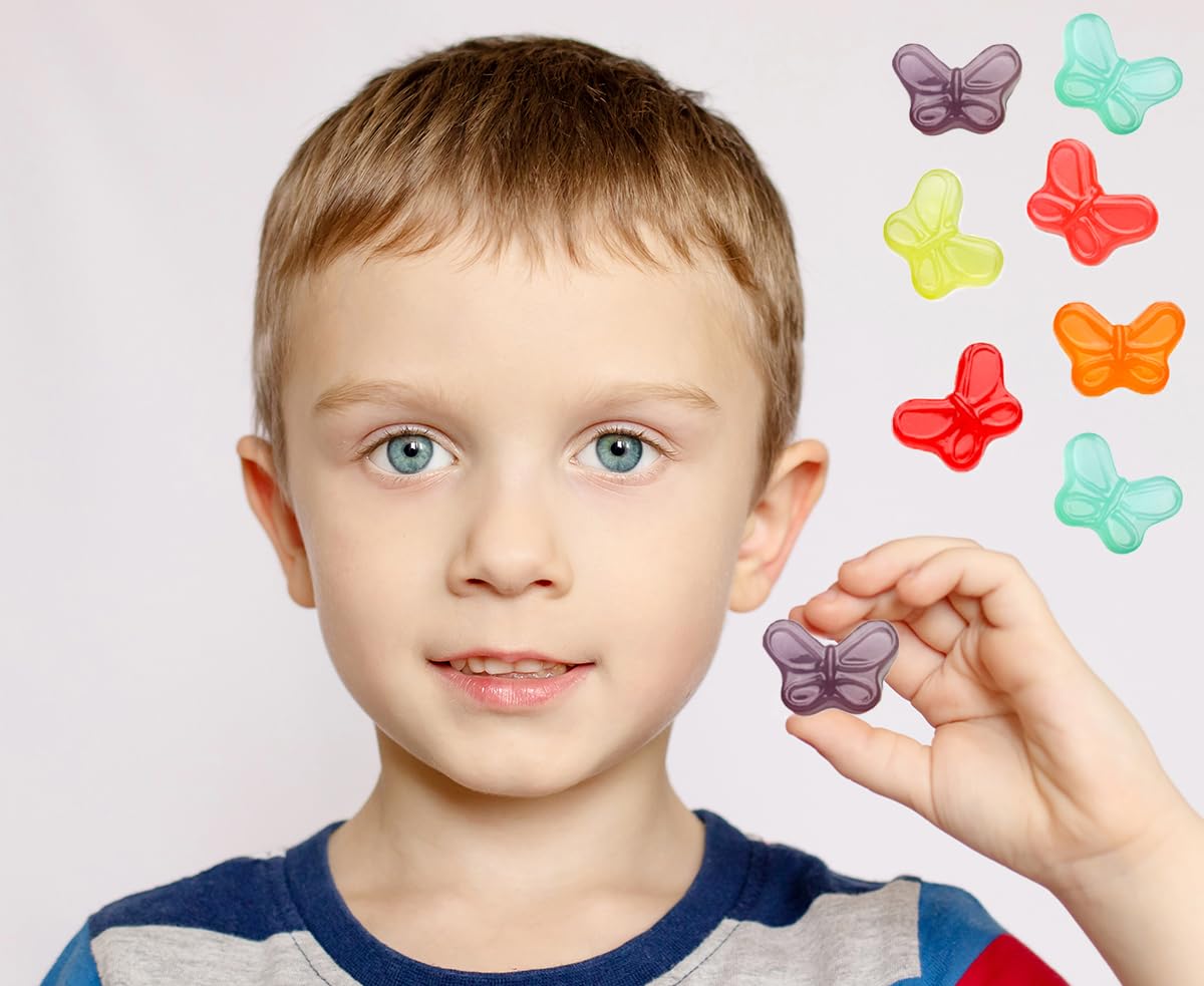 Fruidles Mini Butterflies Gummy Candy, Assorted Fruit Flavors, Allergy Friendly, Non-GMO, 2 Pound Pack