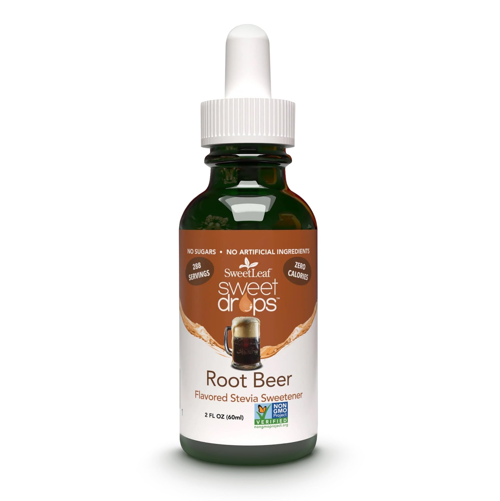 SweetLeaf Sweet Drops - Flavored Stevia Liquid Sweetener, Organic Stevia Extract, Zero Calories, Gluten Free, Keto Friendly, Non GMO, Natural Flavor, Sugar Alternative - Root malt-inspired, 2 Fl Oz (Pack of 1)